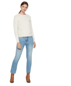Vero Moda Strickpullover Damen Doffy mit Ripp