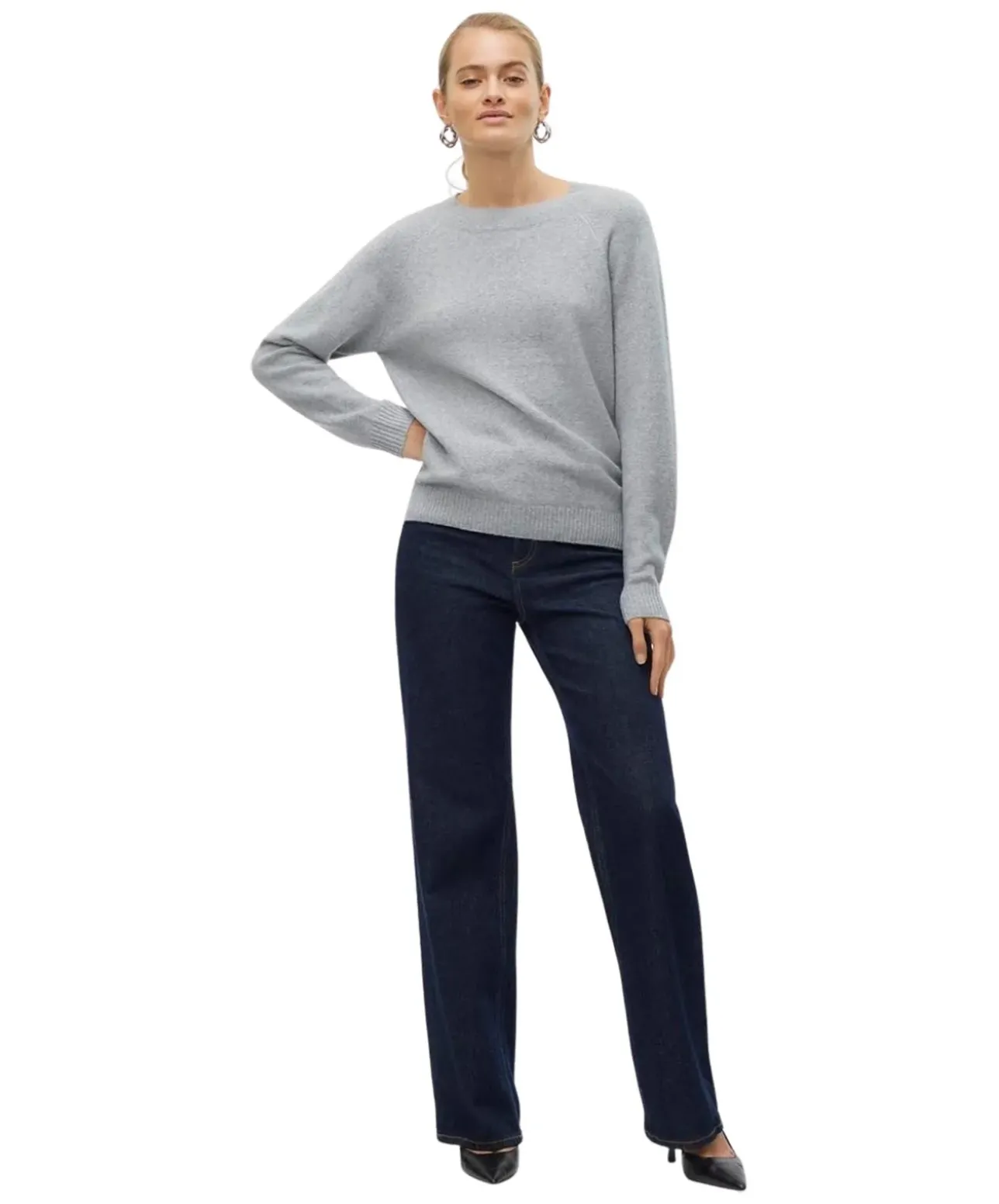 Vero Moda Strickpullover Doffy in Grau