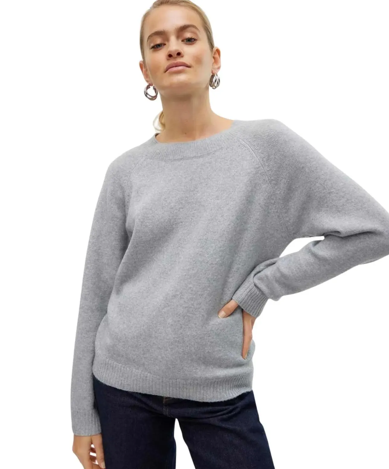 Vero Moda Strickpullover Doffy in Grau