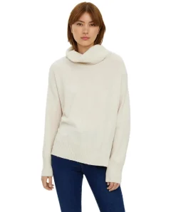 Vero Moda Strickpullover Doffy mit Rollkragen in Beige