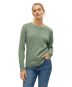 Vero Moda Strickpullover Doffy in Grün mit Rundhals