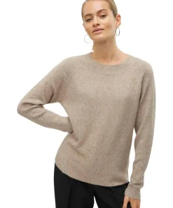 Vero Moda Strickpullover Doffy in melierter Sepia Optik