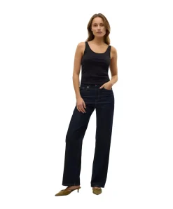 Vero Moda Tank Top mit U-Ausschnitt in Schwarz