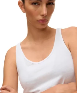 Vero Moda Tank Top mit U-Ausschnitt in Weiß