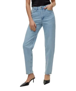 Vero Moda Tessa in Stone-Waschung mit Mom-fit
