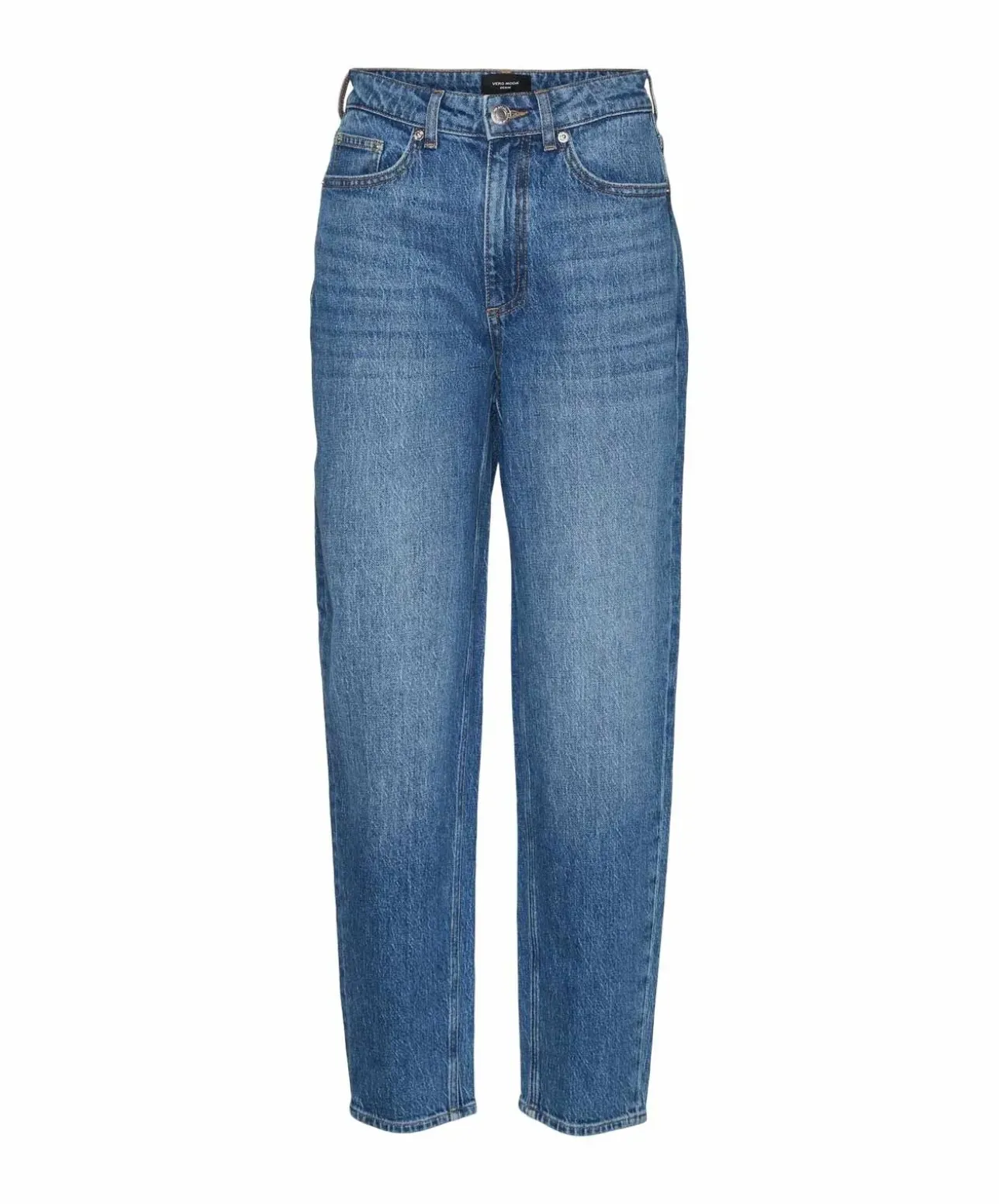 Vero Moda Tessa Jeans mit hoher Taille in Mittelblau