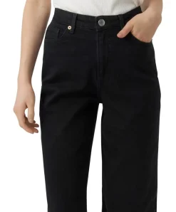 Vero Moda Tessa Jeans mit hoher Taille in Schwarz