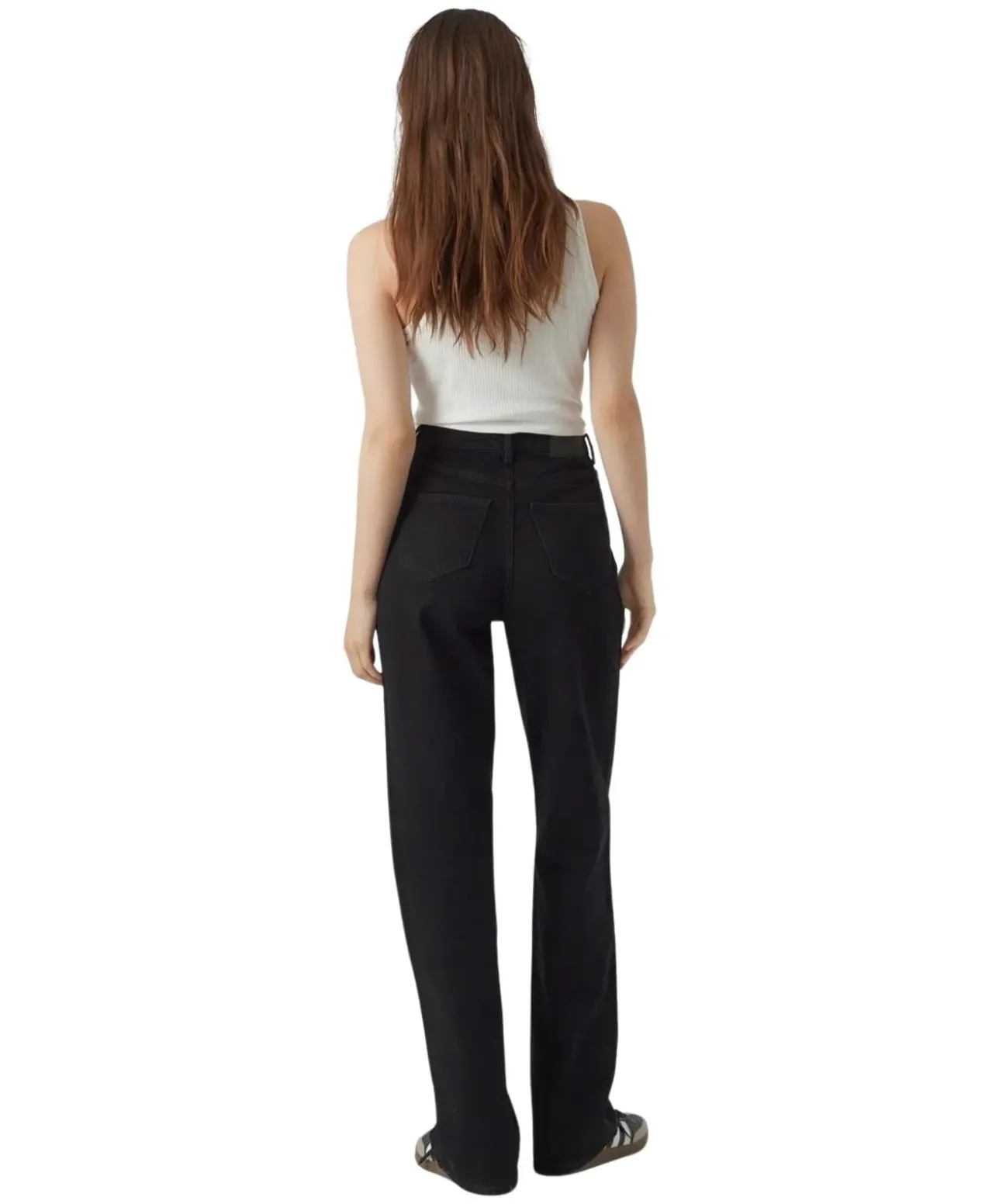 Vero Moda Tessa Jeans mit hoher Taille in Schwarz