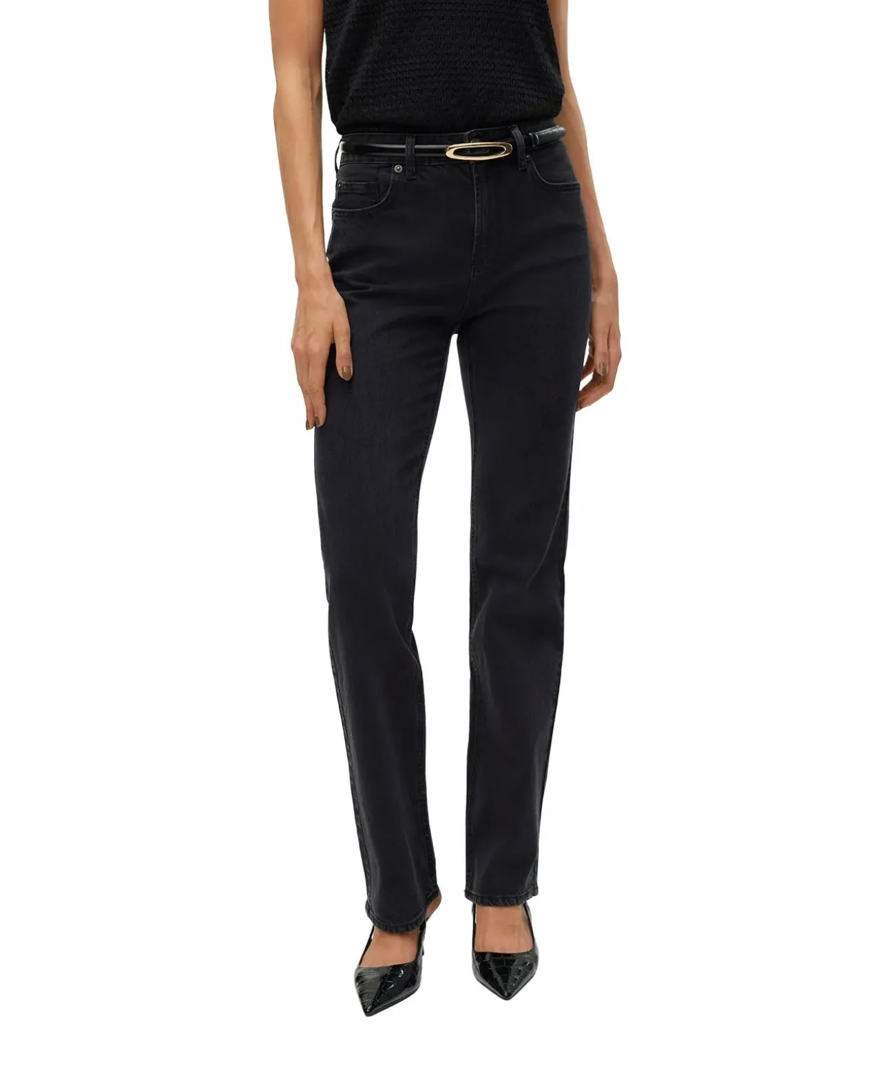 Vero Moda Tessa Jeans Straight Fit in Schwarz