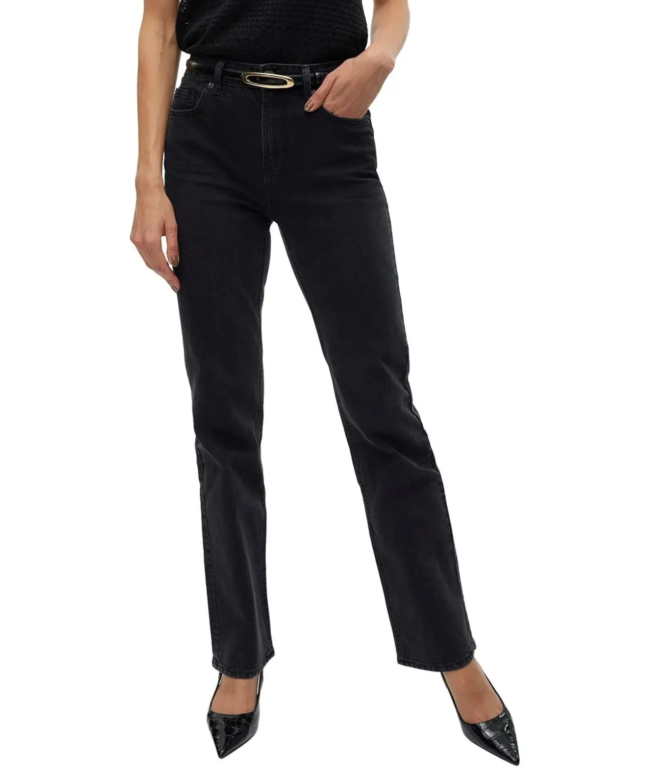 Vero Moda Tessa Jeans Straight Fit in Schwarz