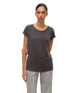 Vero Moda T-Shirt AVA mit Rundhals in Asphalt
