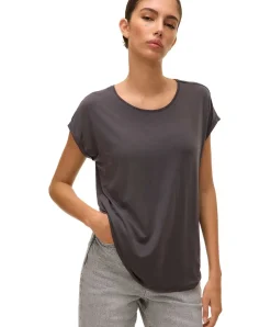 Vero Moda T-Shirt AVA mit Rundhals in Asphalt