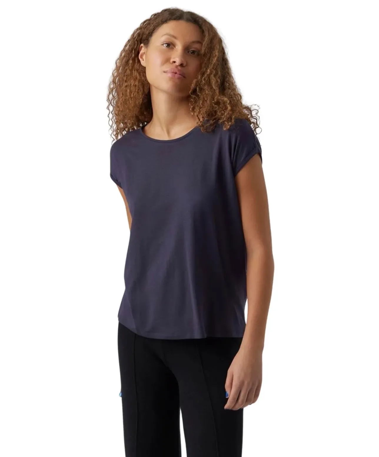 Vero Moda T-Shirt AVA mit Rundhals in Night Sky