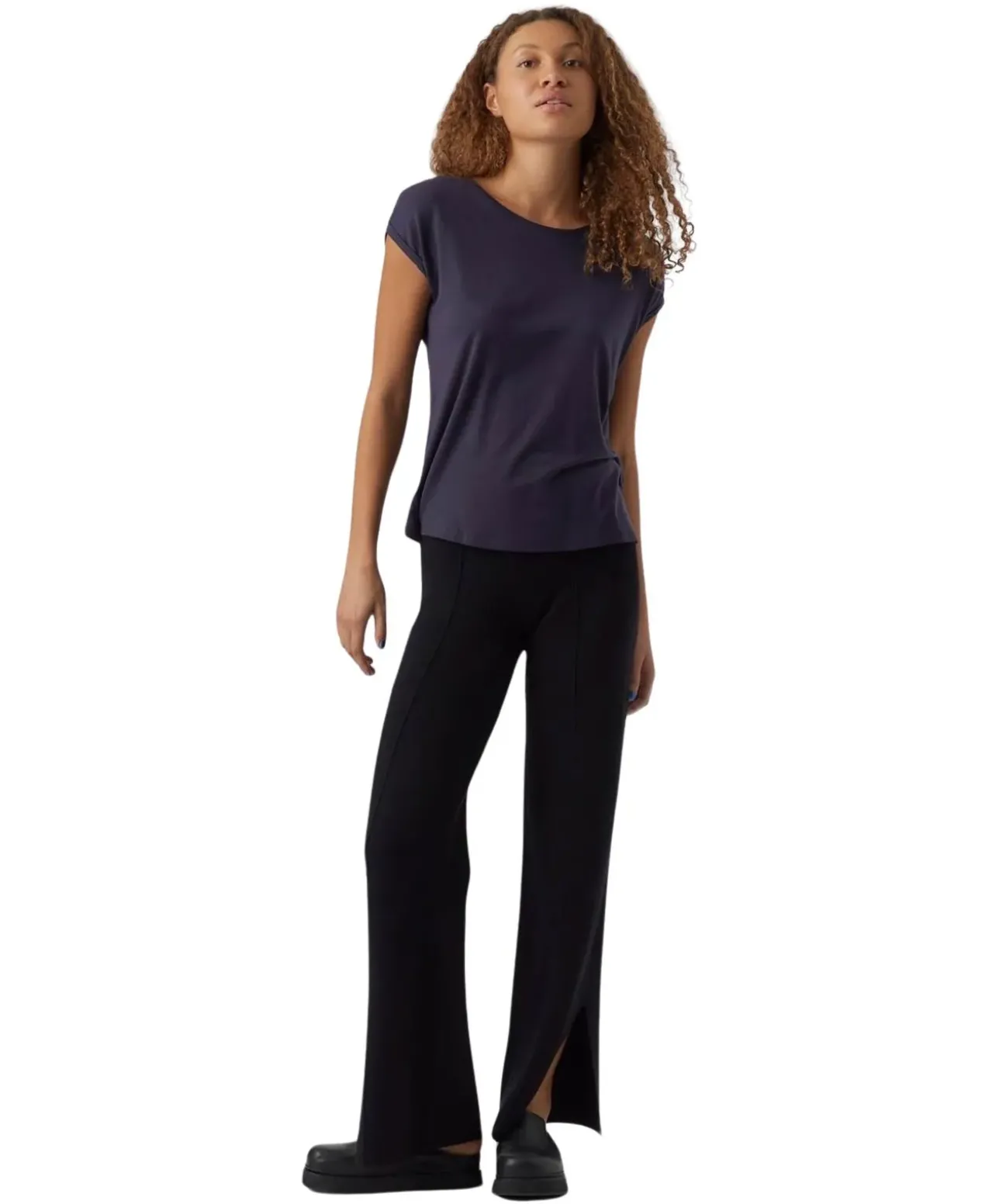 Vero Moda T-Shirt AVA mit Rundhals in Night Sky