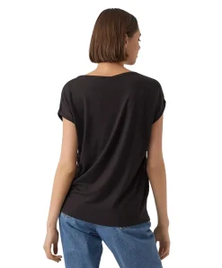 Vero Moda T-Shirt AVA mit Rundhals in Schwarz