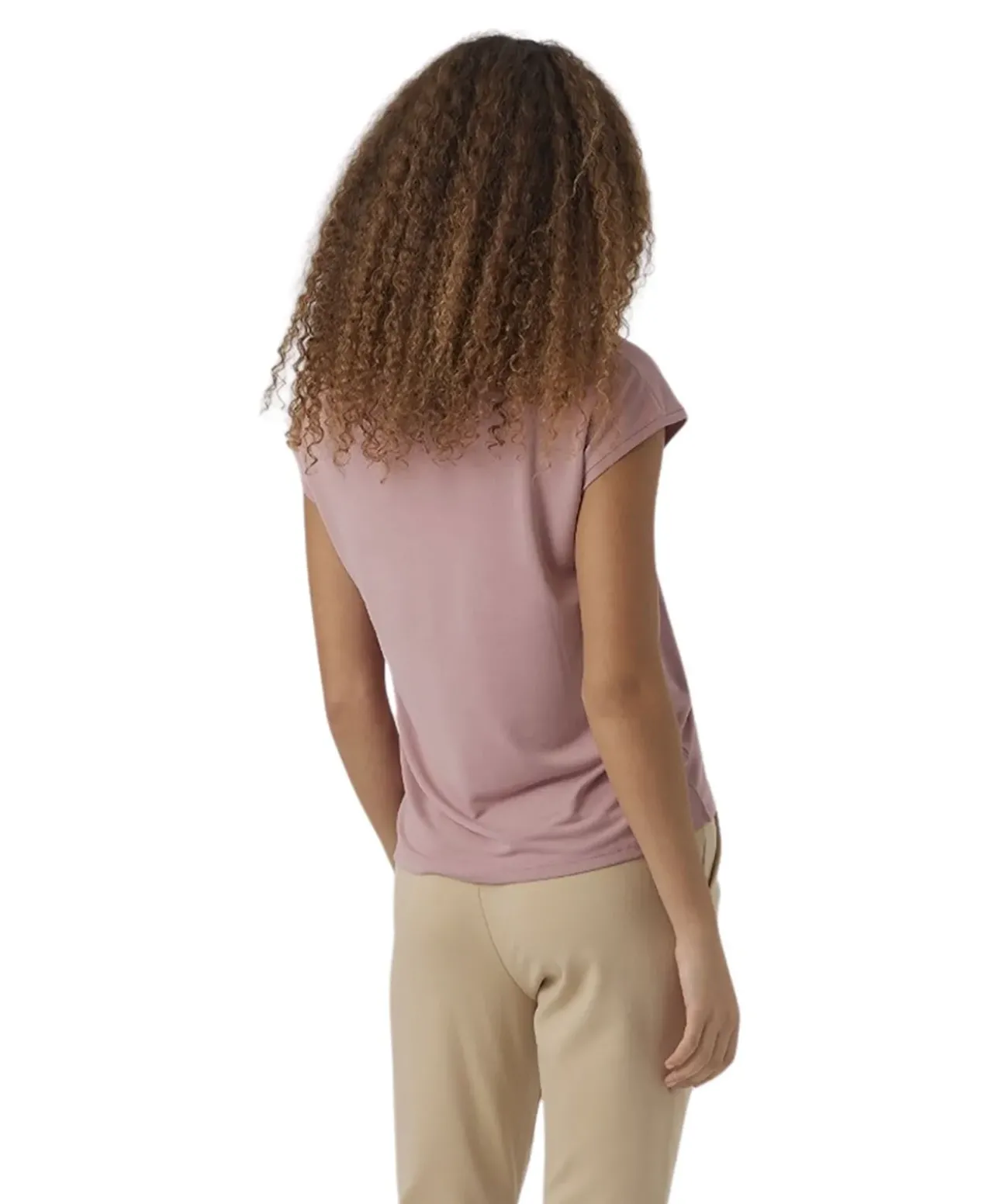 Vero Moda T-Shirt Filli mit V-Ausschnitt in Rose