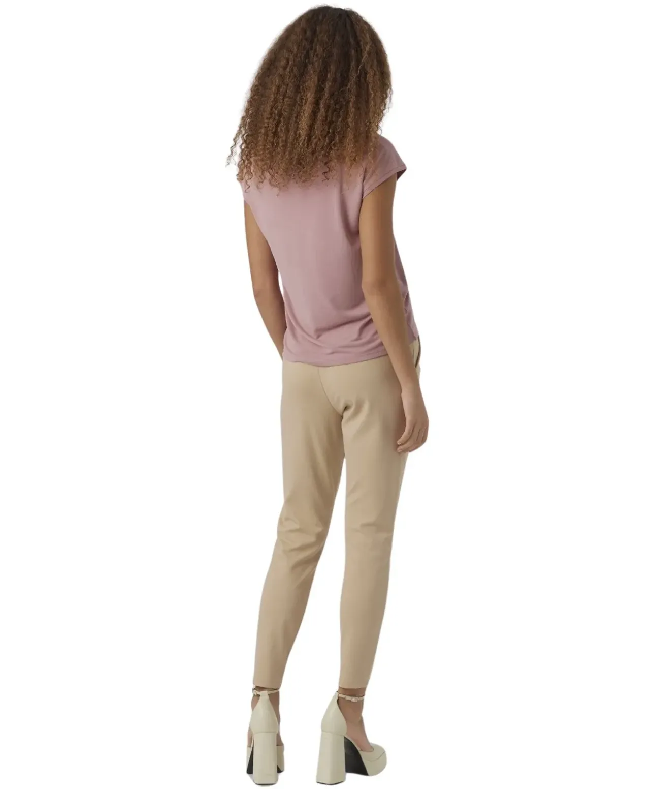 Vero Moda T-Shirt Filli mit V-Ausschnitt in Rose
