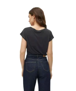 Vero Moda T-Shirt Filli mit V-Ausschnitt in Schwarz