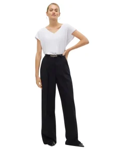 Vero Moda T-Shirt Filli mit V-Ausschnitt in Weiß