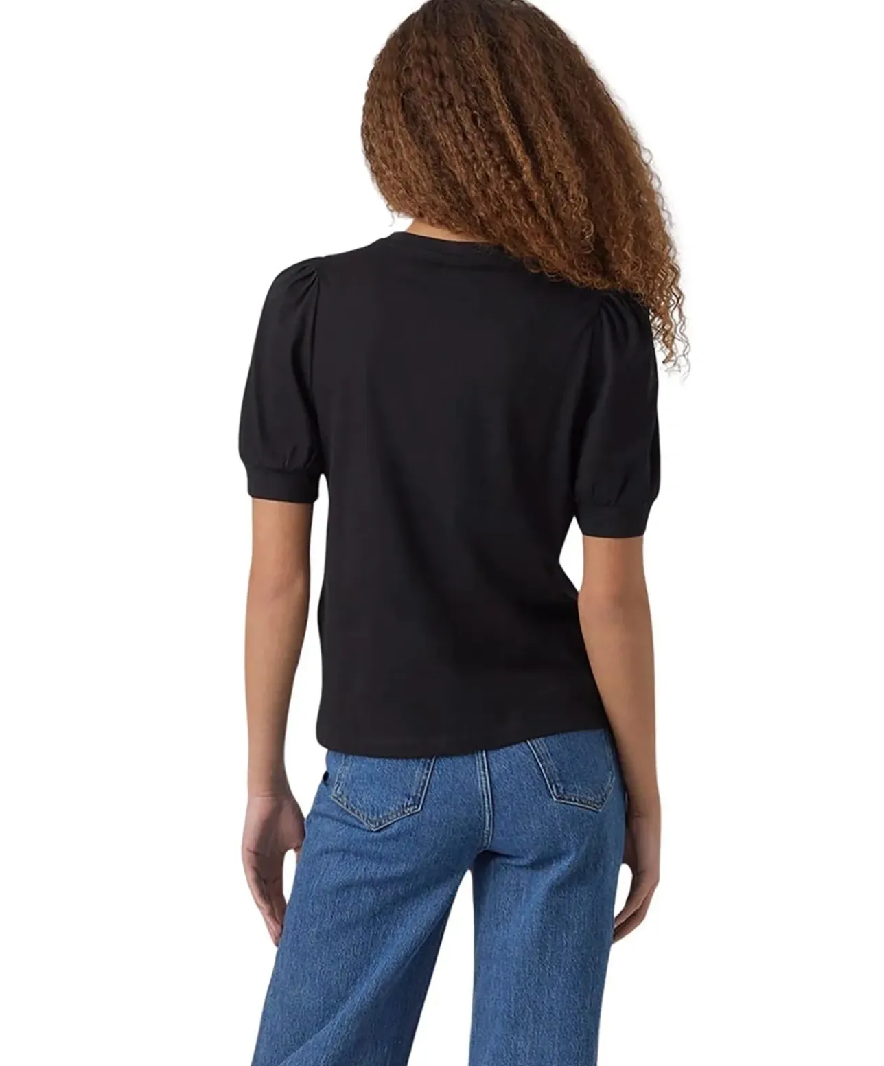 Vero Moda T-Shirt Kerry mit Rundhals in Schwarz