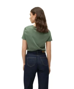 Vero Moda T-Shirt Paula in Grün mit Rundhalsausschnitt