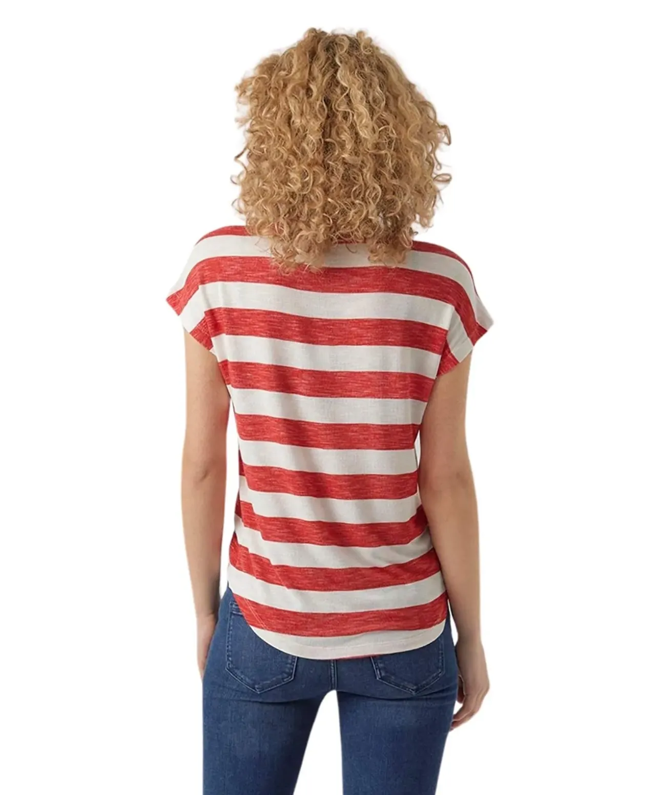 Vero Moda T-Shirt Wide Stripe mit Kurzarm in Streifenoptik
