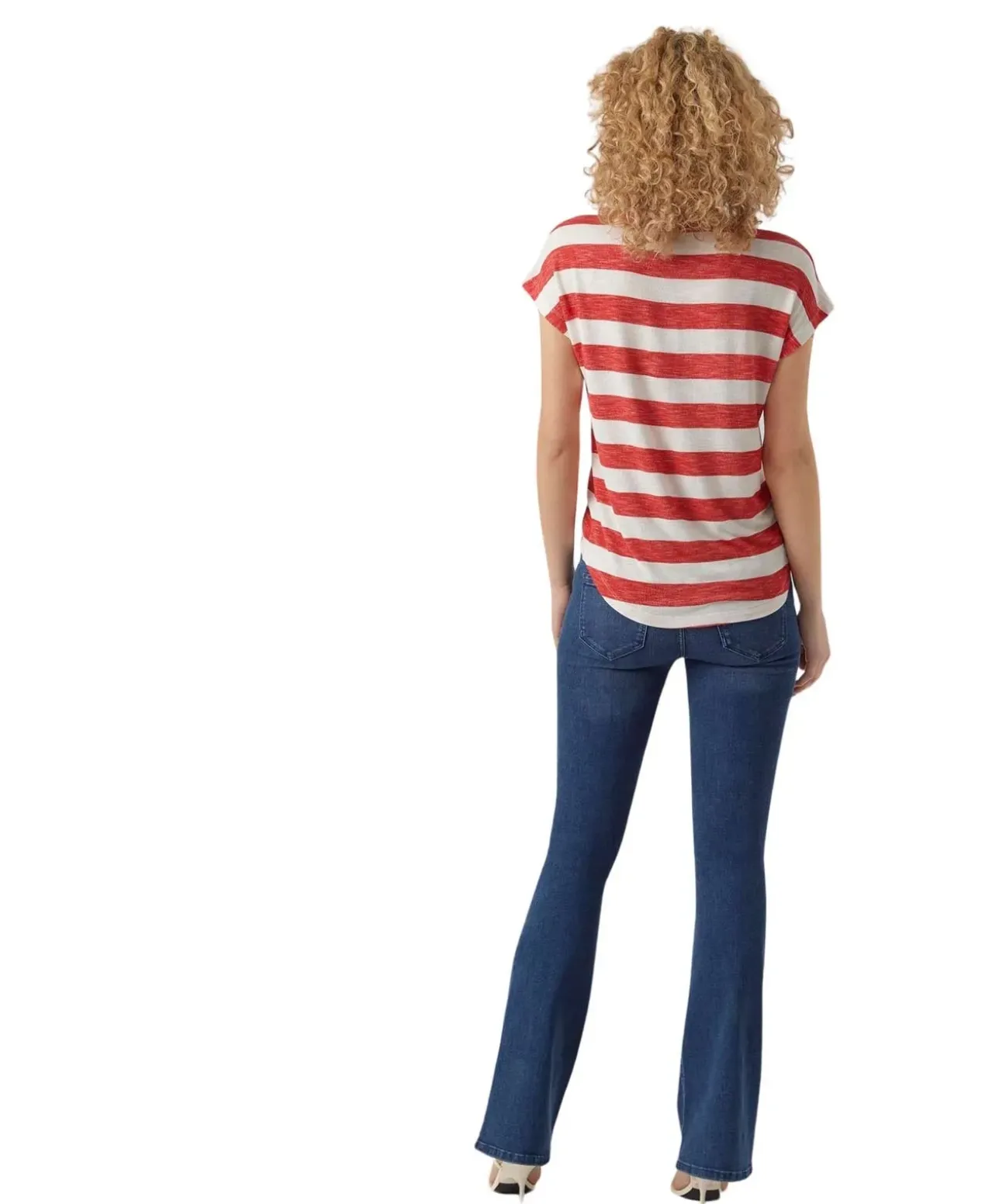 Vero Moda T-Shirt Wide Stripe mit Kurzarm in Streifenoptik