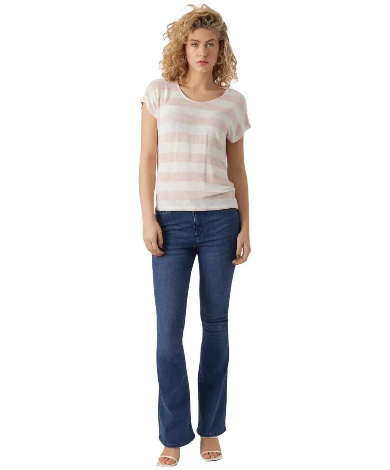 Vero Moda T-Shirt Wide Stripe mit Rundhals in Streifenoptik