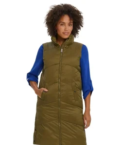 Vero Moda Weste Uppsala in Langer Form in Oliv