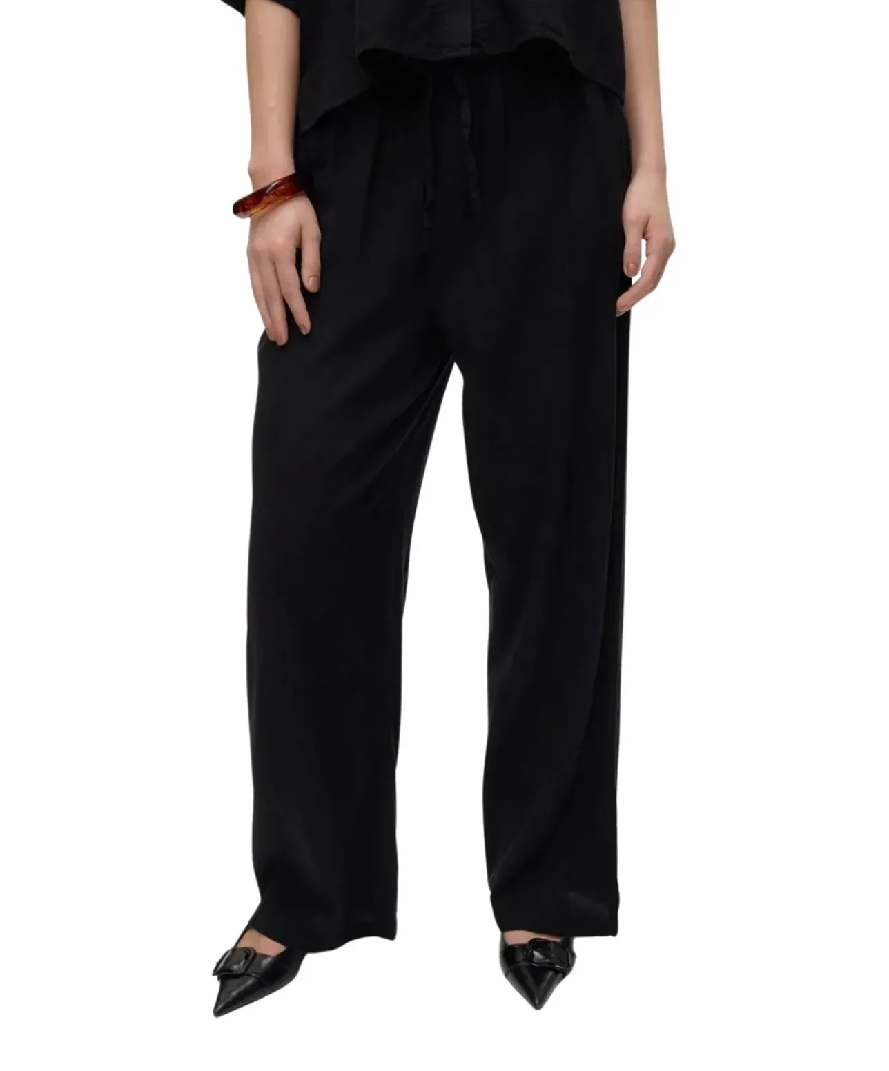 Vero Moda Wide Leg Hose Linn in Schwarz
