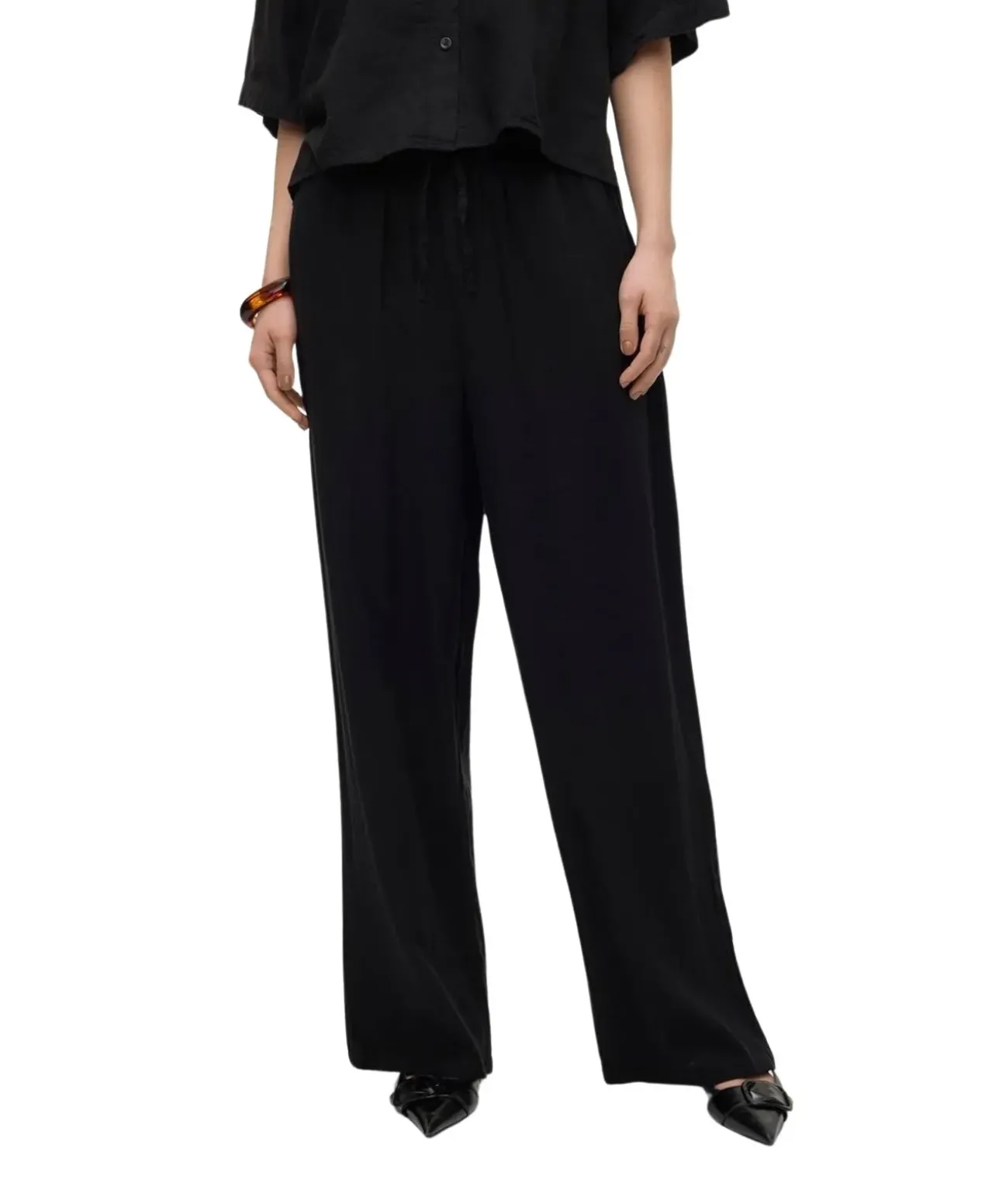 Vero Moda Wide Leg Hose Linn in Schwarz