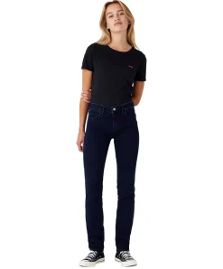 Wrangler Damen Jeans Straight Fit Body Bespoke in Blue Black