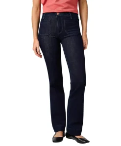 Wrangler Flare Jeans in Moonlight-Waschung mit High Waist