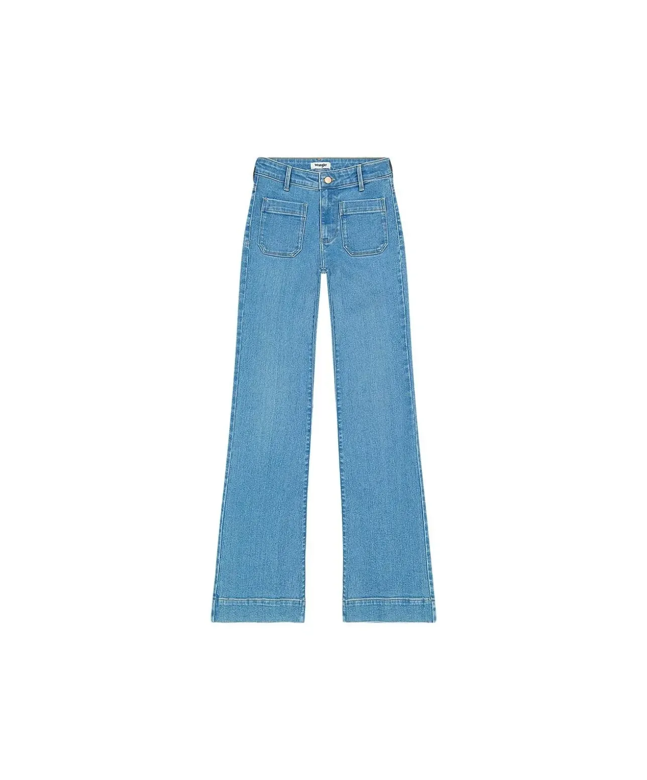 Wrangler Flare Jeans in Velvet Sky mit High Waist