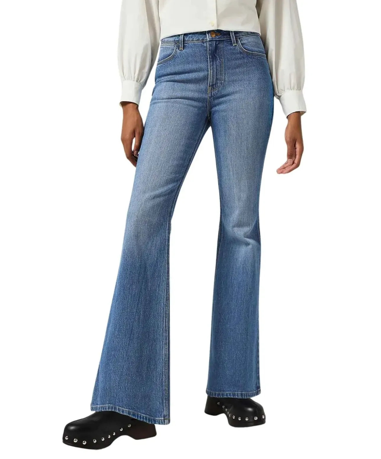 Wrangler Flared Jeans Fierce in Meadow