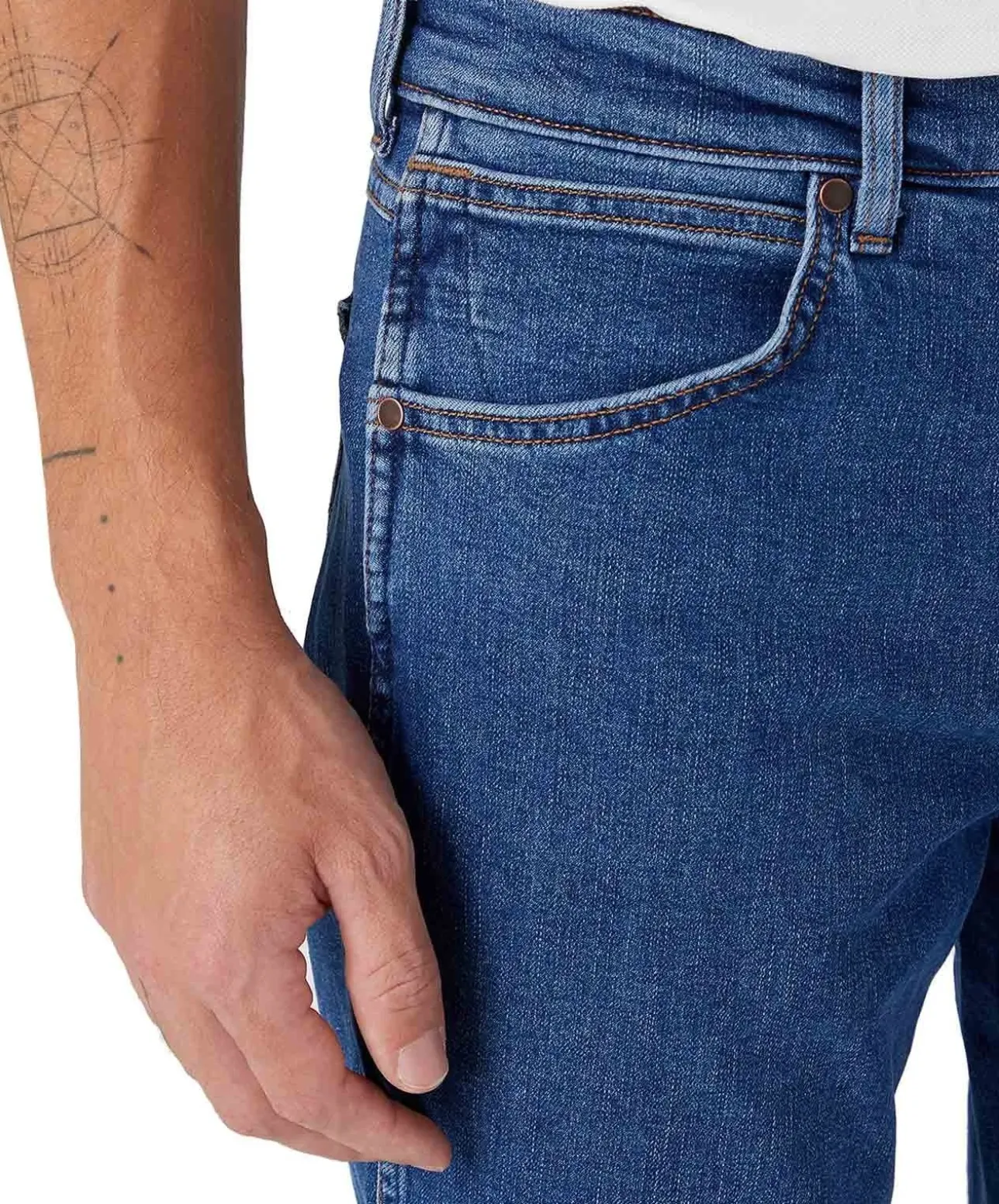 Wrangler Greensboro Jeans Straight Fit in Stonewash