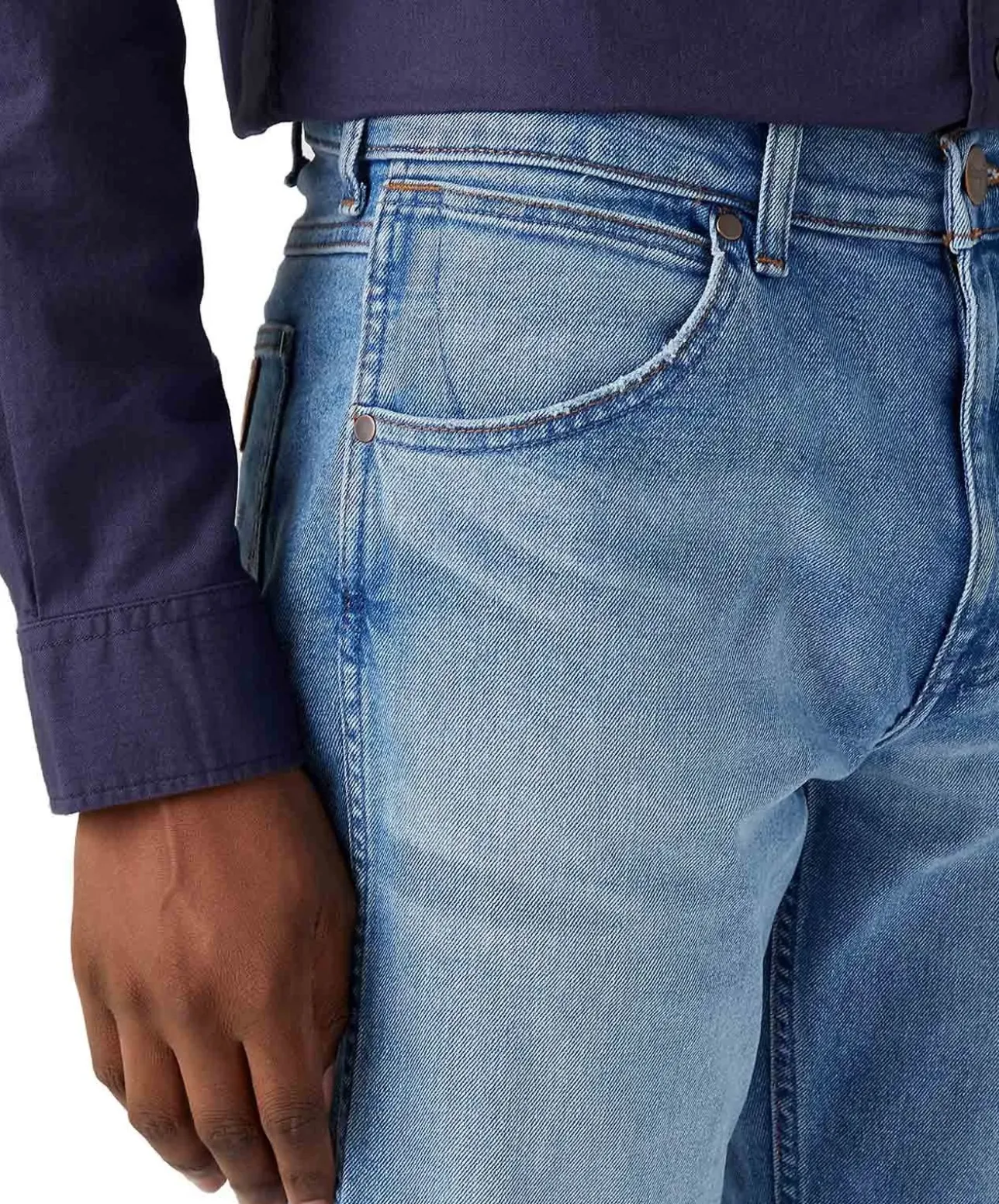 Wrangler Greensboro Jeans Straight Fit in Hellblau