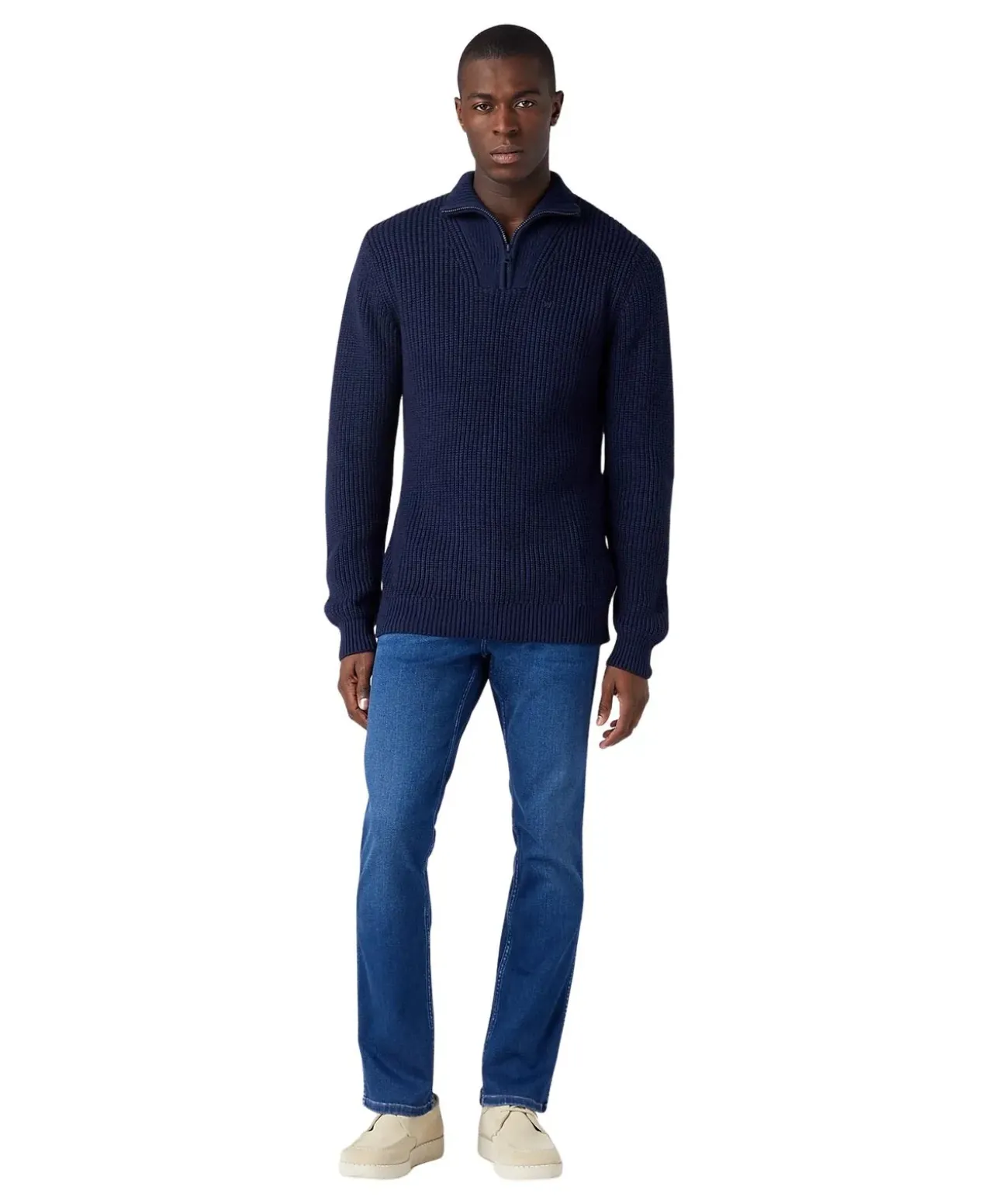 Wrangler Greensboro Jeans in blauem High-Stretch-Denim
