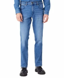 Wrangler Greensboro Jeans Straight Leg in Used-Optik