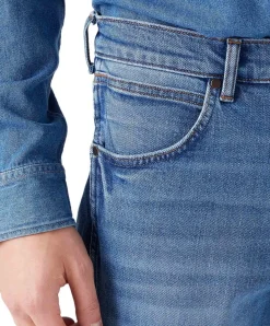 Wrangler Greensboro Jeans Straight Leg in Used-Optik