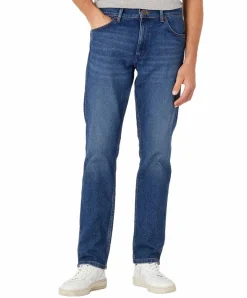 Wrangler Greensboro Jeans Straight Fit in Mittelblauer Optik