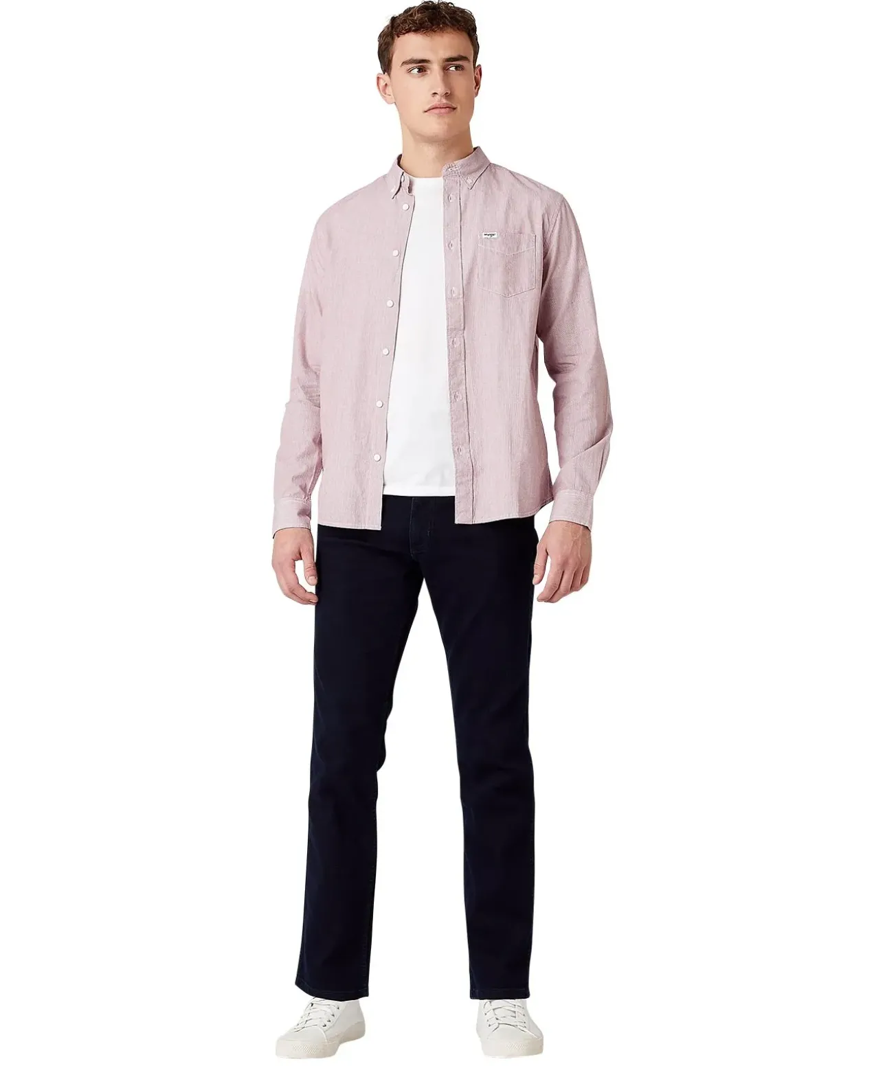 Wrangler Greensboro Jeans mit geradem Bein in Schwarzblau