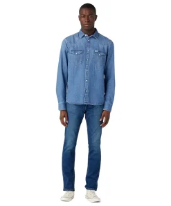 Wrangler Greensboro Jeans in blauem Low-Stretch-Denim