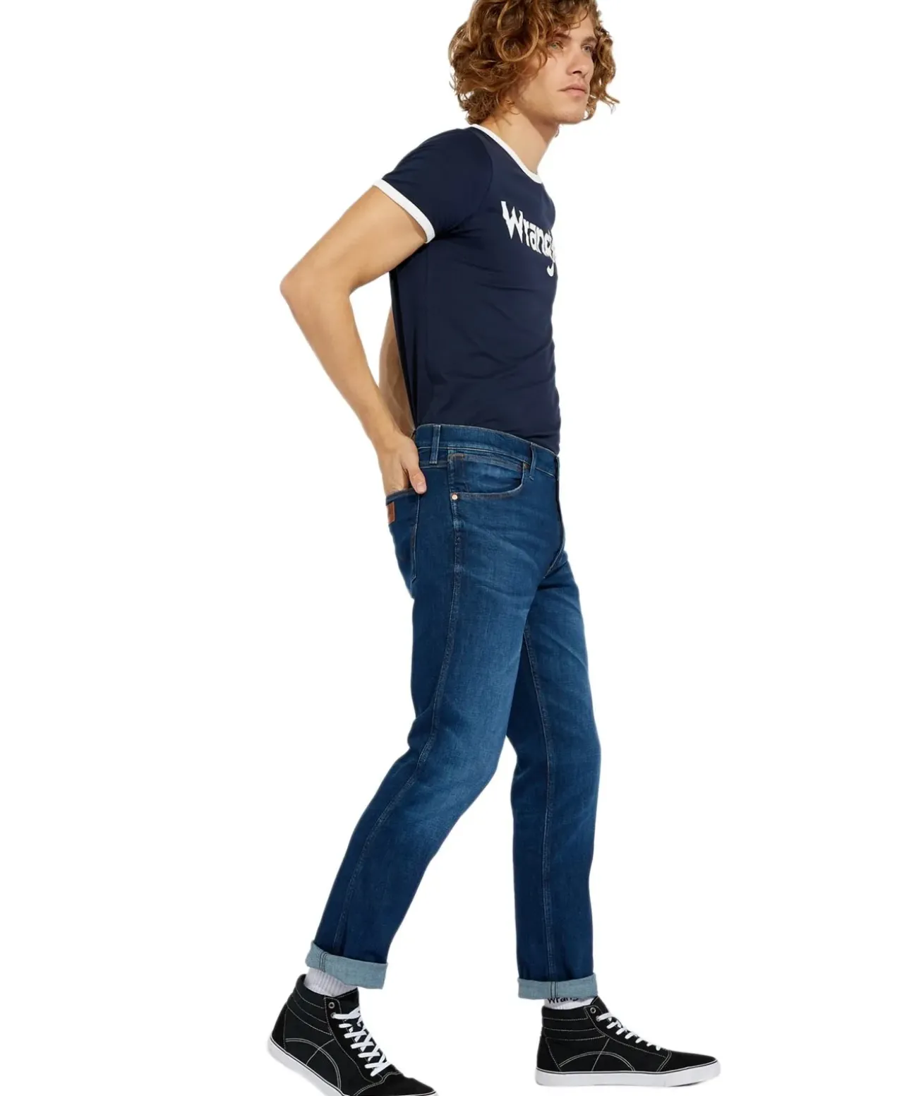 Wrangler Greensboro Jeans in indigoblauer Waschung
