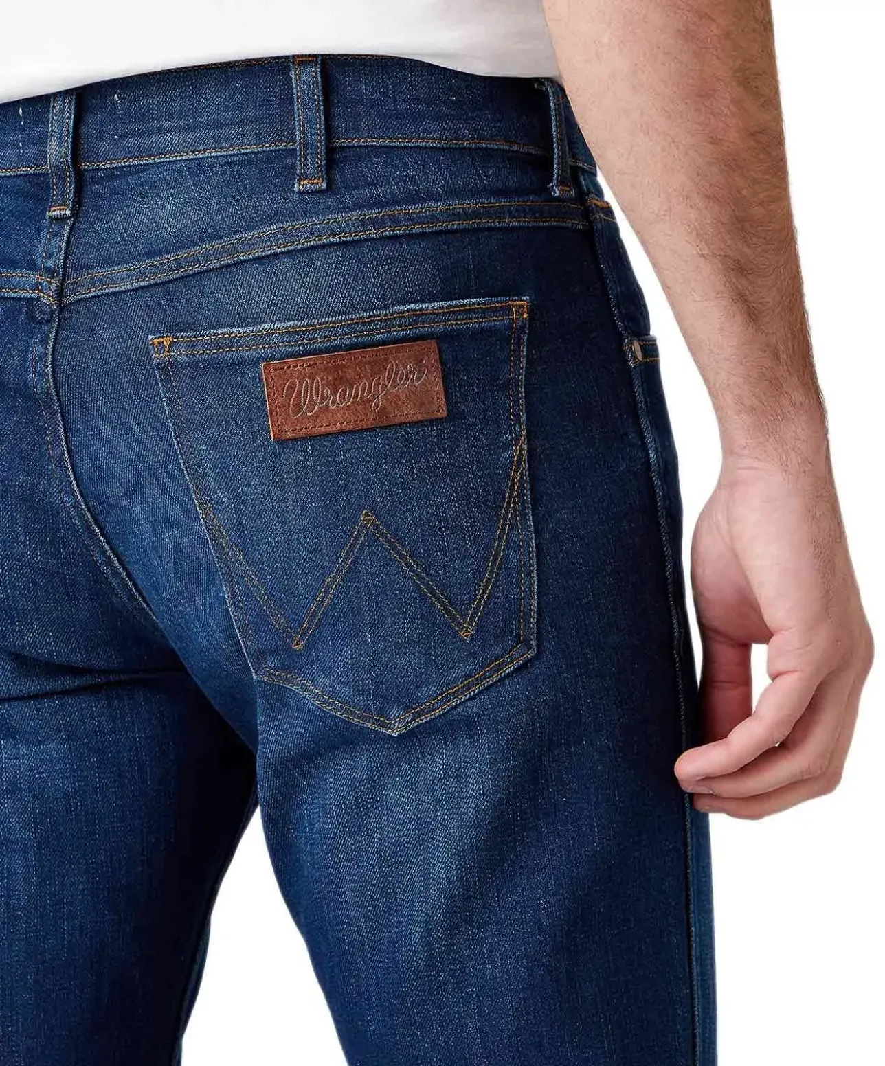 Wrangler Greensboro Jeans in indigoblauer Waschung