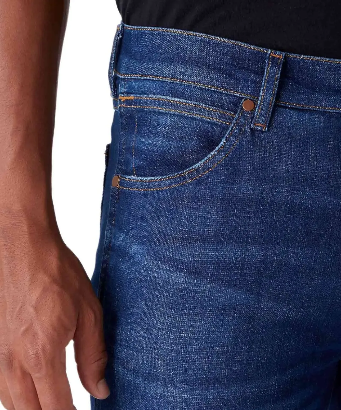 Wrangler Greensboro Jeans in indigoblauer Waschung