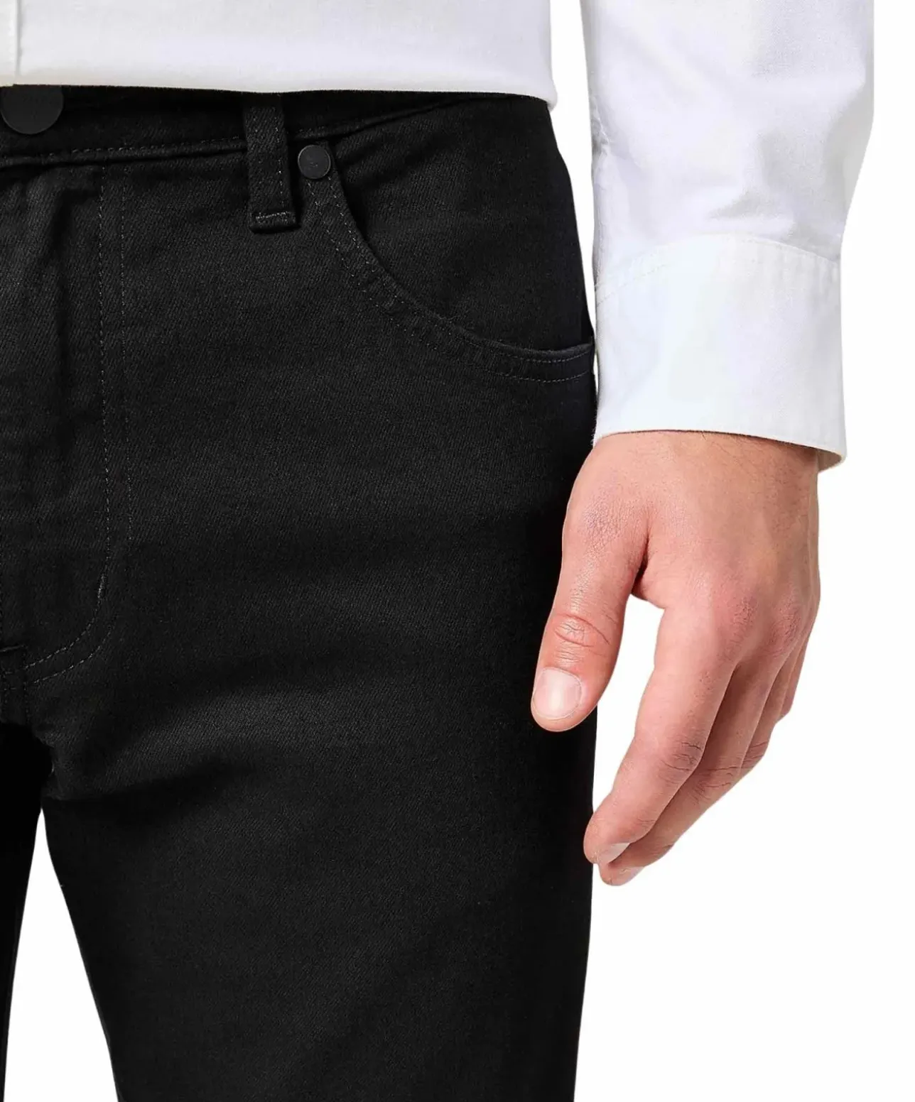 Wrangler Greensboro Jeans Regular Fit in Schwarz
