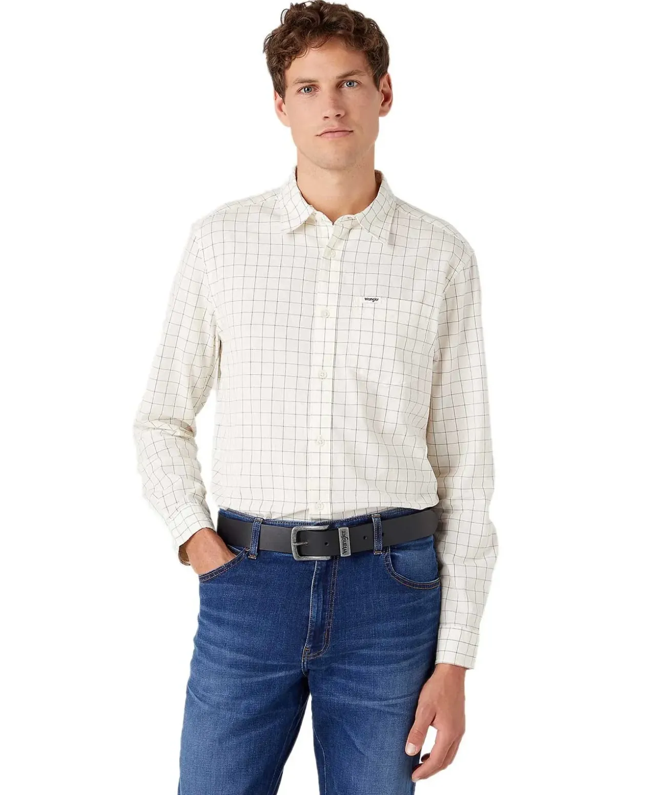Wrangler Gürtel Basic Stitched Belt in Black