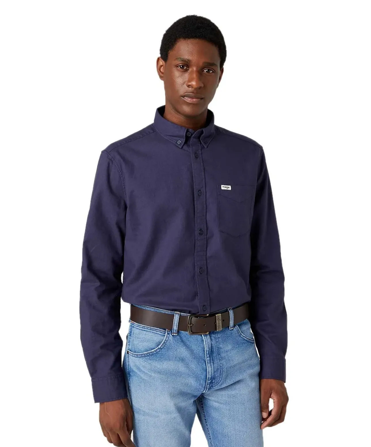 Wrangler Gürtel Basic Stitched Belt in Brown