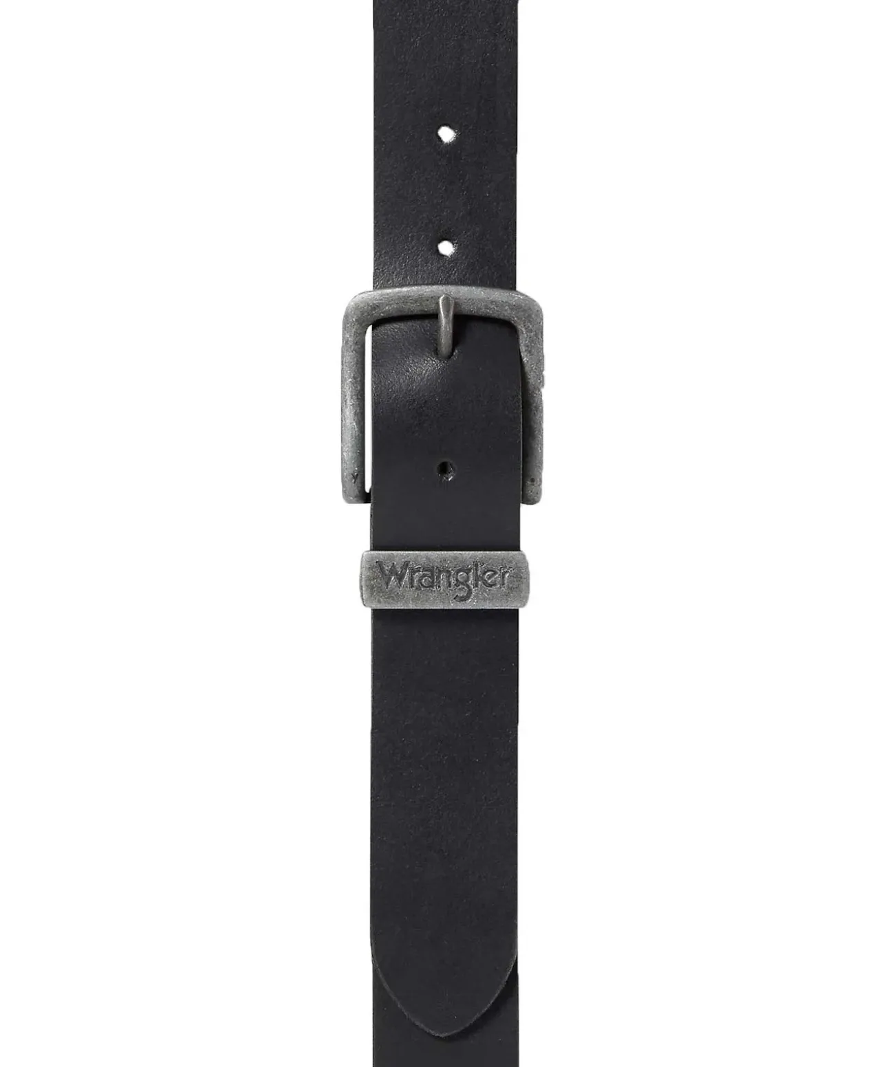 Wrangler Gürtel Metal Loop aus Rindspaltleder in Schwarz